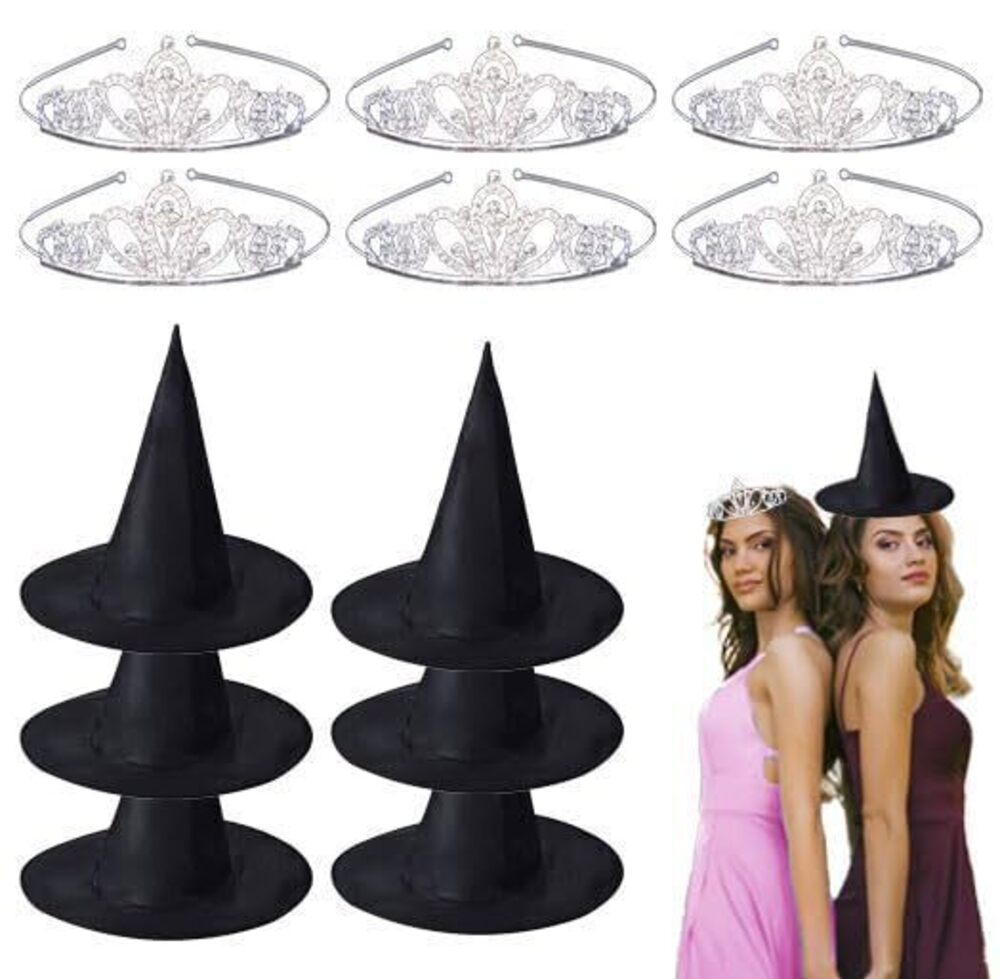 6355 12 Pcs Witch Princess Party Favors Set Including Witch Hats